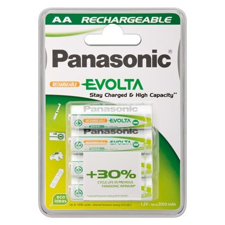 Panasonic AA 2.05Ah NiMH 4 BL EVOLTA batteria ricaricabile Nichel Metallo Idruro NiMH 2050 mAh 1,2 V PANAP6E4B