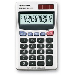 Sharp EL 379SB calcolatrice Tasca Calcolatrice di base Bianco EL379SB
