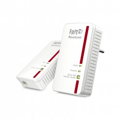 AVM FRITZ Powerline 1240E WLAN 1200 Mbits Collegamento ethernet LAN Wi Fi Rosso, Bianco 2 pezzoi 20002755