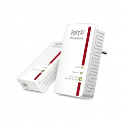 AVM FRITZ Powerline 1240E WLAN 1200 Mbits Collegamento ethernet LAN Wi Fi Rosso, Bianco 2 pezzoi 20002755