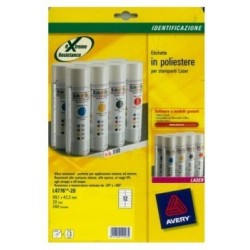 Avery L4776 20 Bianco etichetta per stampante