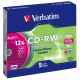 Verbatim CD RW Colour 12x 700 MB 5 pezzoi 431675