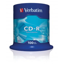 Verbatim CD R Extra Protection 700 MB 100 pezzoi 43411