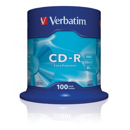 Verbatim CD R Extra Protection 700 MB 100 pezzoi 43411