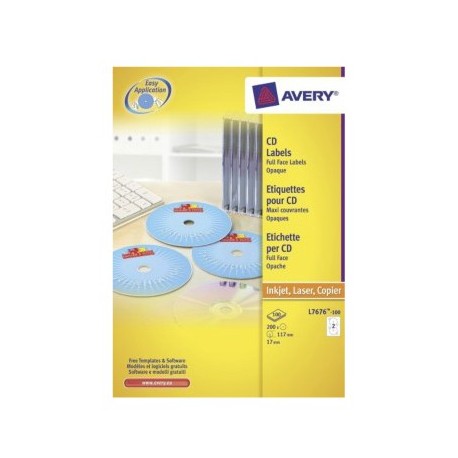 Avery L7676 100 etichetta per stampante Bianco Etichetta per stampante autoadesiva