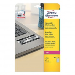 Avery Etichette in poliestere argento per stampanti Laser bianconero 210 x 297 mm L6013 20