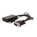 Nilox NX080200128 cavo e adattatore video 0,15 m VGA D-Sub + 3.5mm HDMI Nero