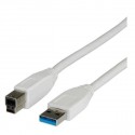 Nilox 0.8m USB 3.0 A - USB 3.0 B MM cavo USB 0,8 m USB 3.2 Gen 1 3.1 Gen 1 USB A USB B Grigio ROS3001