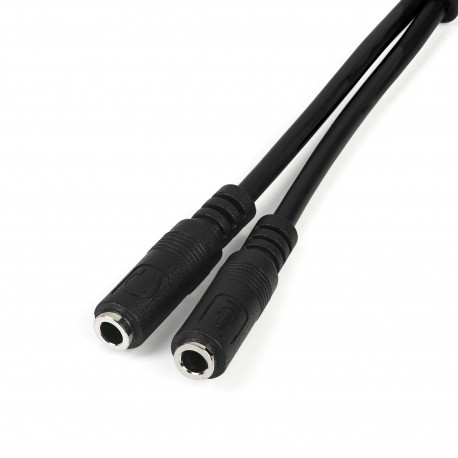 StarTech.com Cavo Sdoppiatore per Cuffie 3.5mm Adattatore per Auricolare da 3.5mm Maschio a 2 Femmine MUYHSMFF