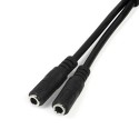 StarTech.com Cavo Sdoppiatore per Cuffie 3.5mm - Adattatore per Auricolare da 3.5mm Maschio a 2 Femmine MUYHSMFF