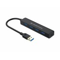 Conceptronic C4PUSB3 hub di interfaccia USB 3.2 Gen 1 3.1 Gen 1 Type-A 5000 Mbits Nero