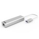 Hamlet XHUB330LAN hub di interfaccia USB 3.0 3.1 Gen 1 Type A 5000 Mbits Argento