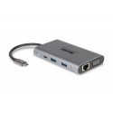 Hamlet HDKC-PD400V replicatore di porte e docking station per notebook Cablato USB 3.2 Gen 1 3.1 Gen 1 Type-C Grigio