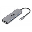 Hamlet HDKC-PD200 replicatore di porte e docking station per notebook Cablato USB 3.2 Gen 1 3.1 Gen 1 Type-C Grigio