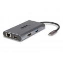 Hamlet HDKC-PD400D replicatore di porte e docking station per notebook Cablato USB 3.2 Gen 1 3.1 Gen 1 Type-C Grigio