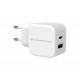 Conceptronic 2 PORT USB CHARGER WHITE PD 20W