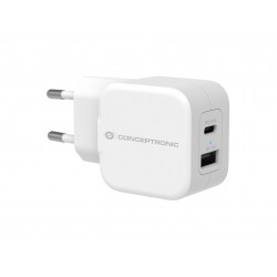 Conceptronic 2 PORT USB CHARGER WHITE PD 20W