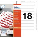 Avery 6530 etichetta per stampante Bianco Etichetta per stampante non adesiva