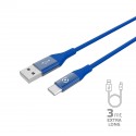 Celly USBTYPECCOL3MBL cavo USB 3 m USB A USB C Blu