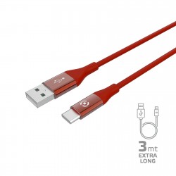 Celly USB USB C COLOR 3M RD
