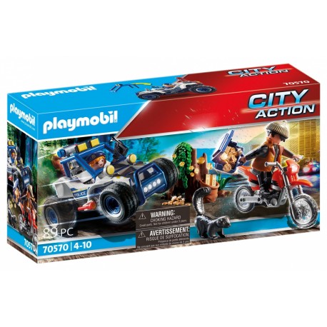 Playmobil QUAD DELLA POLIZIA CON LADRO