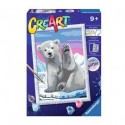 Ravensburger CreArt Pawesome Polar Bear Colore per kit di verniciatura in base ai numeri 200795