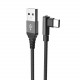 Celly USB A USB C L SHAPE CABLE BK