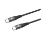 Celly USB C USB C NYLON 60W CABLE BK