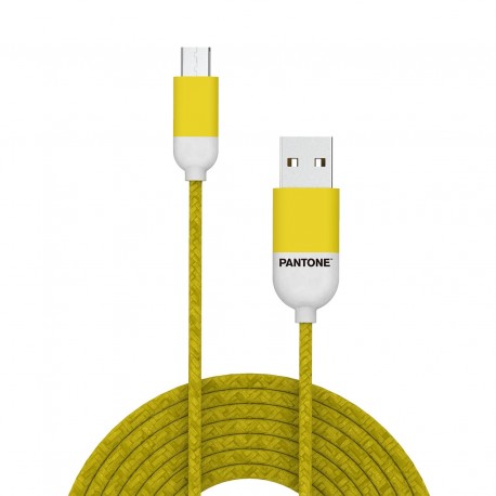 Pantone MICROUSB CABLE YELLOW 1 5 MT