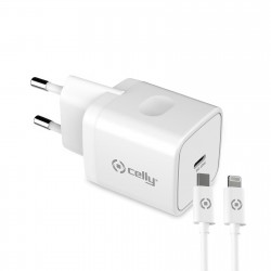 Celly TC 1 USB C 20W LIGHT CABLE WH