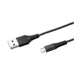 Celly USB MICRO NYLON CABLE 0.25M BK