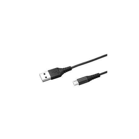 Celly USB MICRO NYLON CABLE 0.25M BK