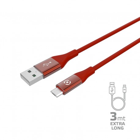 Celly USB MICRO COLOR 3M RD