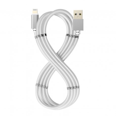 Celly USB A LIGHTNING MAGNET CABLE WH