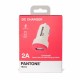 Pantone PANTONE CAR CHARGER PINK 2.1A