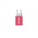 Pantone PT-AC1USBP Caricabatterie per dispositivi mobili Rosa, Bianco Interno
