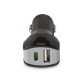 Celly CAR CHARGER 2 PORT USB TYPEC BK