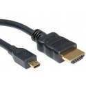 Nilox 2m HDMI cavo HDMI HDMI tipo A Standard HDMI tipo D Micro Nero RO11.99.5581
