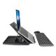 Hamlet Tiramis Notebook Stand. Supporto universale per Notebook con Tastiera e Mouse Senza Fili XTMS100KMW