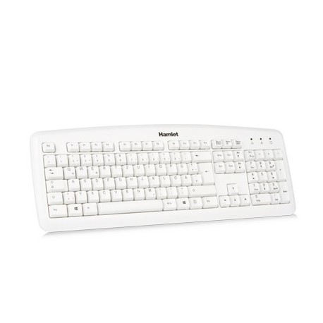 Hamlet Tastiera usb professionale con layout in lingua Tedesca colore bianco XKKITA2 D1W WH