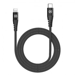 Celly USB C LIGHTNING NYL 60W CABLE BK