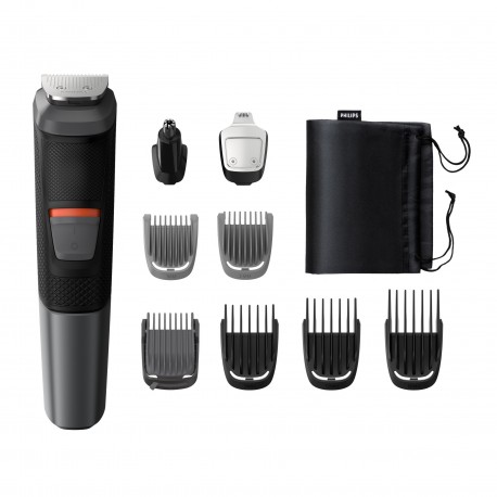 Philips MULTIGROOM Series 5000 9 accessori Tecnologia DualCut 9 in 1, Barba e capelli MG572015