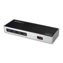 StarTech.com Dock USB-C e USB-A - Dock doppio monitor DisplayPort + HDMI 4K 60Hz - Docking station ibrida USB 3.0 per laptop...