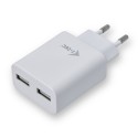 i-tec CHARGER2A4W Caricabatterie per dispositivi mobili Bianco Interno