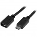 StarTech.com Cavo prolunga Micro USB maschio a femmina - Cavo di estensione micro-USB di 50cm - Nero USBUBEXT50CM