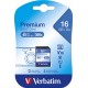 Verbatim Premium 16 GB SDHC Classe 10 43962