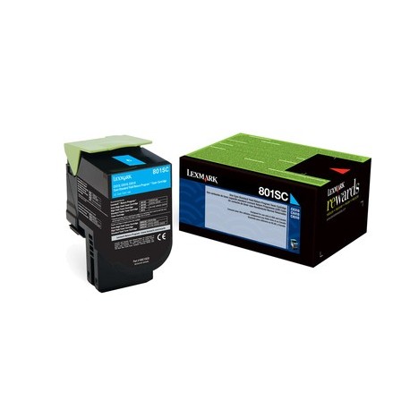 Lexmark 802SC cartuccia toner 1 pz Originale Ciano 80C2SC0