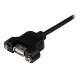StarTech.com Cavo Prolunga USB 2.0 per montaggio a pannello di Tipo AA Femmina A Maschio A 30 cm USBPNLAFAM1