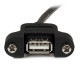StarTech.com Cavo Prolunga USB 2.0 per montaggio a pannello di Tipo AA Femmina A Maschio A 30 cm USBPNLAFAM1