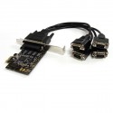 StarTech.com Scheda PCI Express seriale a 4 porte RS-232 con cavo di ripartizione PEX4S553B